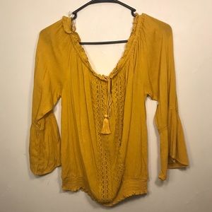 yellow gold blouse